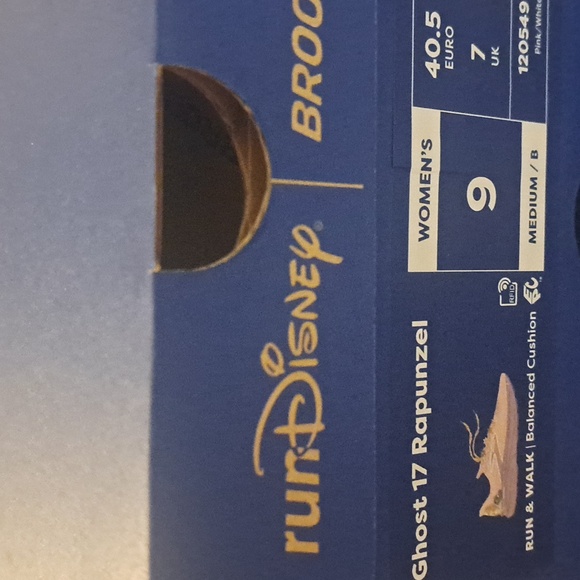 NEW,Brooks,Ghost 17,runDisney,Rapunzel,Tangled shoe,sizes (9.5/9.0) Medium (B) - Picture 12 of 16